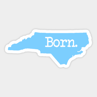 North Carolina Born NC Blue Sticker